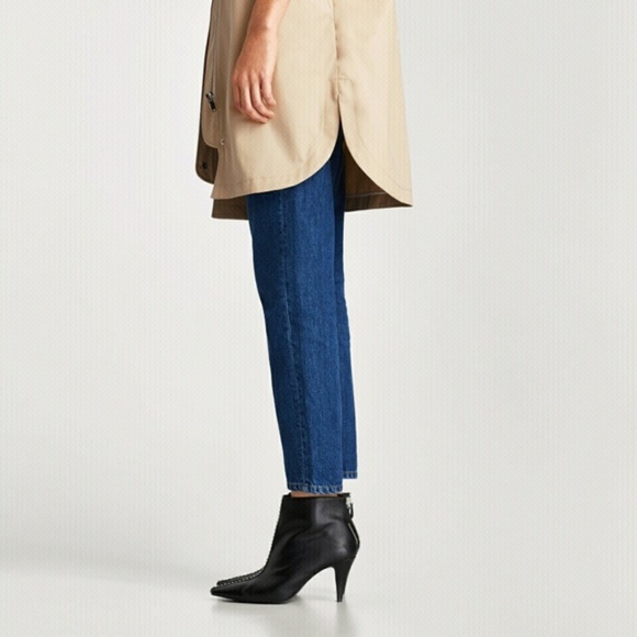 Zara high heel leather ankle booties black - Picture 6 of 11